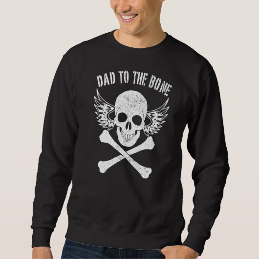 Mannen vader van de botvader Joke Winged Skull Cro Trui (Voorkant)