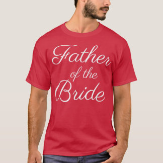 Mannen vader van de Bride, Witte Schrijfvont, Wedd T-shirt