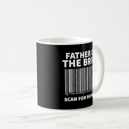 Mannen vader van de bridescan voor bruiloft koffiemok (Voorkant rechts)