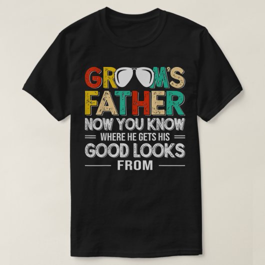 Mannen vader van de bruidepap bruiloft Costume Fun T-shirt (Design voorkant)