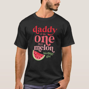 Mannen vader van de ene in een Melon Birthday Girl T-shirt