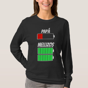 Mannen vader van de geboorte tweelingbatterij eers t-shirt