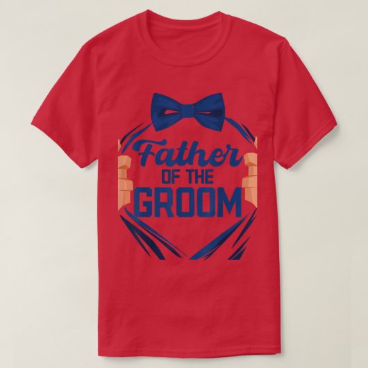 Mannen vader van de Groom Parents Wedding Rehearsa T-shirt (Design voorkant)