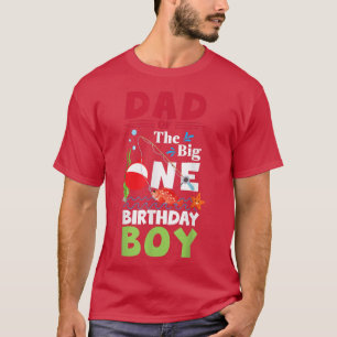 Mannen vader van de grote jongen van één dag Vist T-shirt