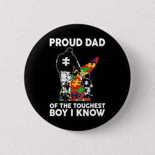 Mannen vader van de zwaarste jongen die ik ken ronde button 5,7 cm