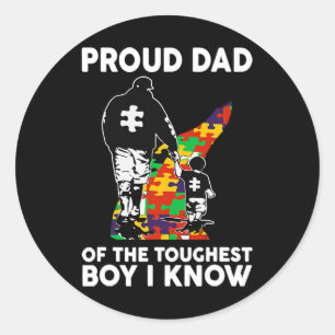 Mannen vader van de zwaarste jongen die ik ken ronde sticker