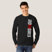 Mannen vader van drie meisjes t-shirt (Voorkant volledig)