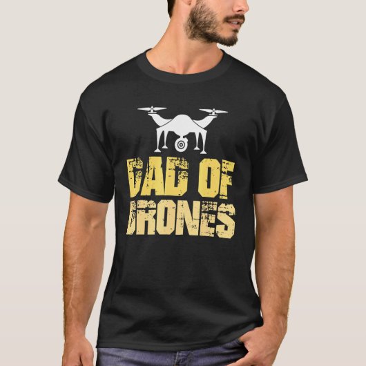 Mannen vader van Drones Fpv die Quadcopter Uav Spo T-shirt (Voorkant)