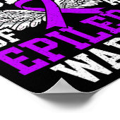 Mannen vader van een Epilepsy Warrior Epilepsy Awa Poster (Hoek)