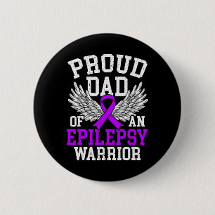 Mannen vader van een Epilepsy Warrior Epilepsy Awa Ronde Button 5,7 Cm