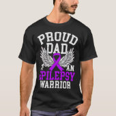 Mannen vader van een Epilepsy Warrior Epilepsy Awa T-shirt (Voorkant)