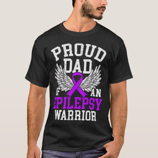 Mannen vader van een Epilepsy Warrior Epilepsy Awa T-shirt (Voorkant)