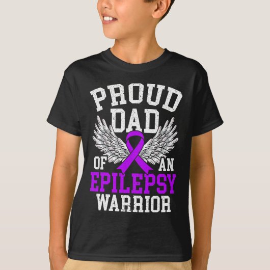 Mannen vader van een Epilepsy Warrior Epilepsy Awa T-shirt (Voorkant)