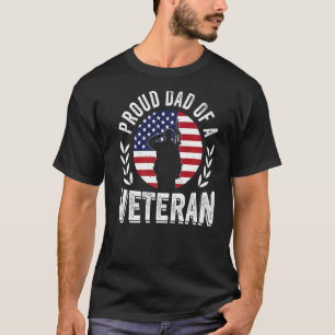 Mannen vader van een Veteranese Amerikaanse Vlag A T-shirt