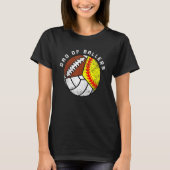 Mannen vader van het Football van de Ballers Softb T-shirt (Voorkant)