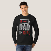 Mannen vader van het meisje van de Vaderdag van de T-shirt (Voorkant volledig)