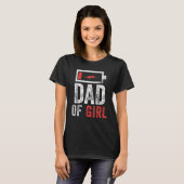 Mannen vader van het meisje van de Vaderdag van de T-shirt (Voorkant volledig)