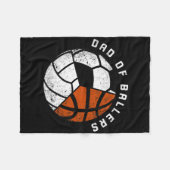 Mannen vader van knuffelaars plezier volleybal voe fleece deken (Voorkant (Horizontaal))