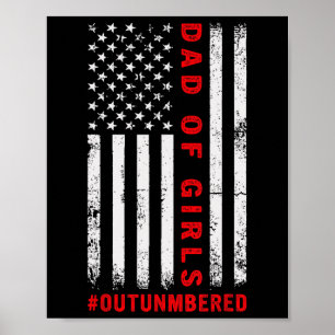 Mannen vader van meisjes overtroffen -Amerikaanse Poster