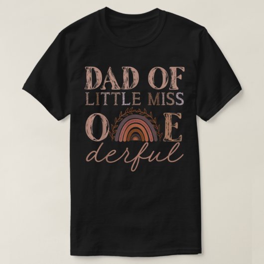 Mannen vader van Miss Onederful Eerste Dag B T-shirt (Design voorkant)