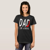 Mannen vader van twee jongens, vader of grootvader t-shirt (Voorkant volledig)