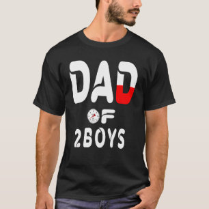 Mannen vader van twee jongens, vader of grootvader t-shirt