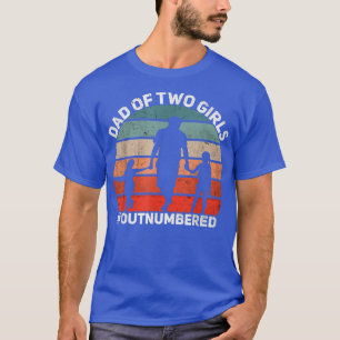 Mannen vader van twee meisjes genummerd achterste t-shirt