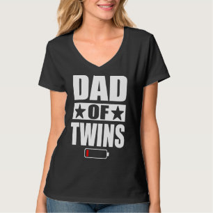 Mannen vader van tweeling dochter zonen Vaderdag T-shirt