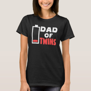Mannen vader van tweeling vermoeide tweeling vader t-shirt
