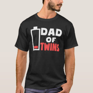 Mannen vader van tweeling vermoeide tweeling vader t-shirt