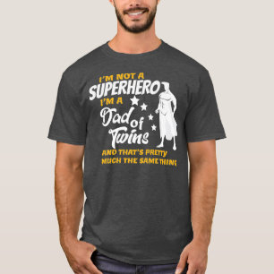 Mannen vader van tweelingen grappig cadeau voor tw t-shirt