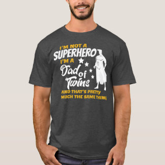 Mannen vader van tweelingen grappig cadeau voor tw t-shirt