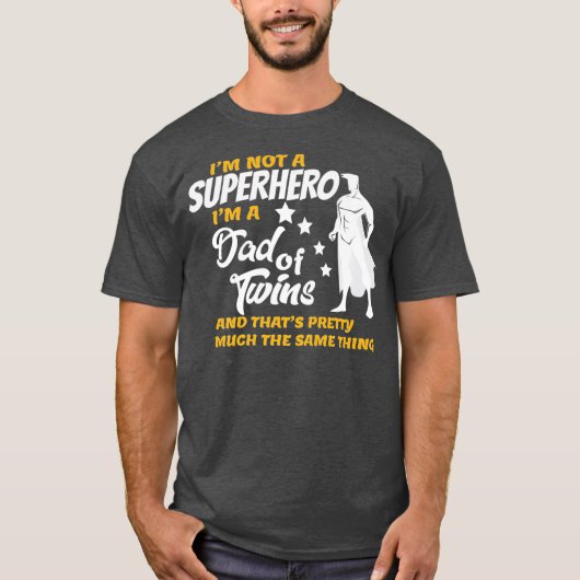 Mannen vader van tweelingen grappig cadeau voor tw t-shirt (Voorkant)