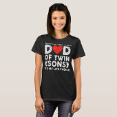 Mannen vader van tweelingzons Het is mijn levenske T-shirt (Voorkant volledig)