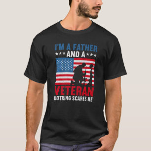 Mannen vader Veteran Niets maakt me kwaad om Ameri T-shirt