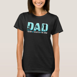 Mannen vader Vist paddling Kayaking Fish die jaagt T-shirt