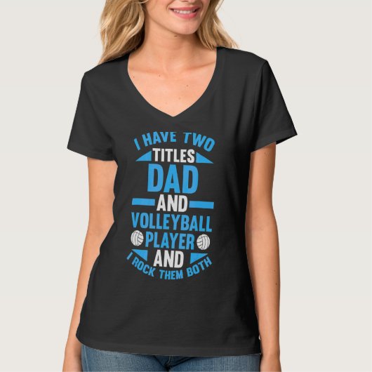 Mannen vader volleybalspeler t-shirt (Voorkant)