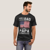 Mannen vader zijn is een eer Papa zijn is zonder p T-shirt (Voorkant volledig)