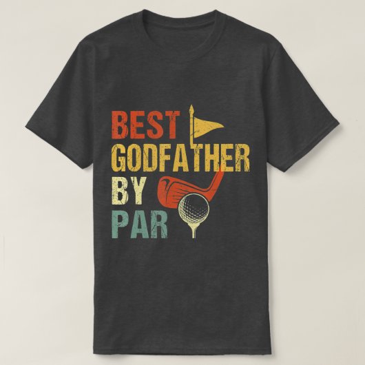Mannen vaderdag Beste Godfather van Par Funny Golf T-shirt (Design voorkant)