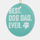 Mannen Vaderdag Beste hond Pap Oog Puppy Pet Keramisch Ornament (Links)
