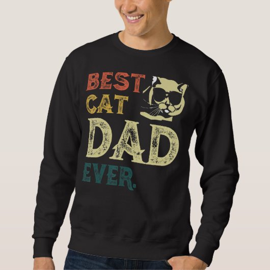 Mannen vaderdag beste kat pap ooit grappige kat pa trui (Voorkant)