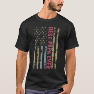 Mannen Vaderdag Beste Papa ooit Mannen met ons Ame T-shirt