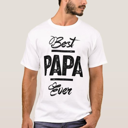 Mannen Vaderdag beste papieren ooit T-shirt (Voorkant)