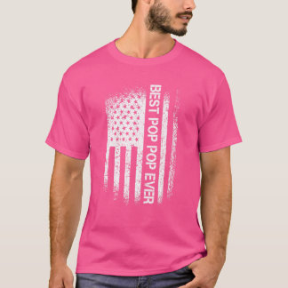 Mannen Vaderdag Beste Pop Pop ooit met ons Amerika T-shirt