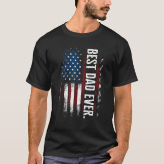 Mannen vaderdag beste vader ooit met Amerikaanse F T-shirt
