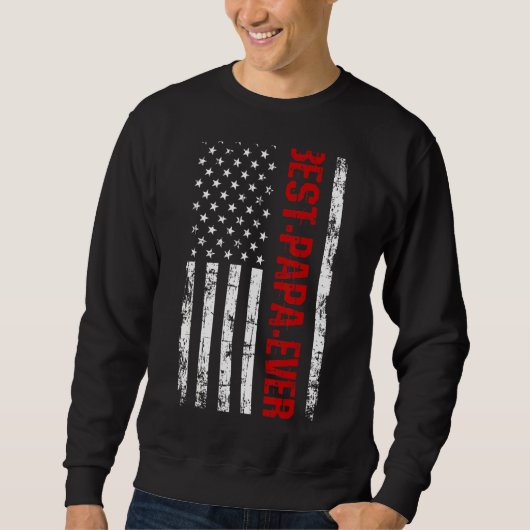 Mannen Vaderdag beste vader ooit met amerikaanse o Trui (Voorkant)