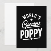 Mannen Vaderdag-cadeau van de grootste papaverwere Bedankkaart (Voorkant / Achterkant)