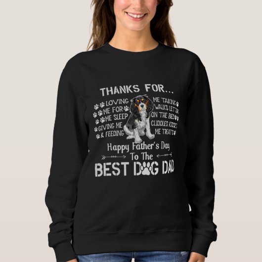 Mannen vaderdag Cavalier King Charles Spaniel Trui (Voorkant)