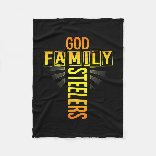 Mannen Vaderdag Goederenfamilie Steeler Cross Ch Fleece Deken (Voorkant)