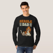Mannen Vaderdag Hond Papa Beagle Papa Huisdier B T-shirt (Voorkant volledig)